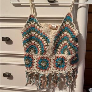 BOG Collection Cream Smocked Top